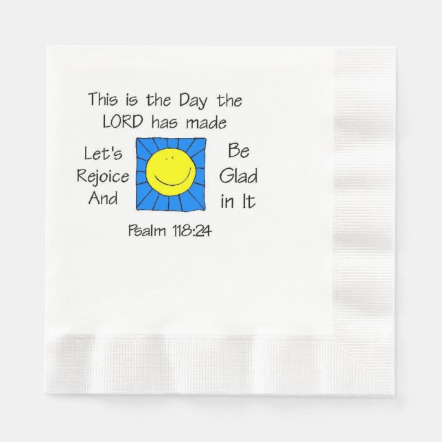 This is the Day Sun Napkin (Front)