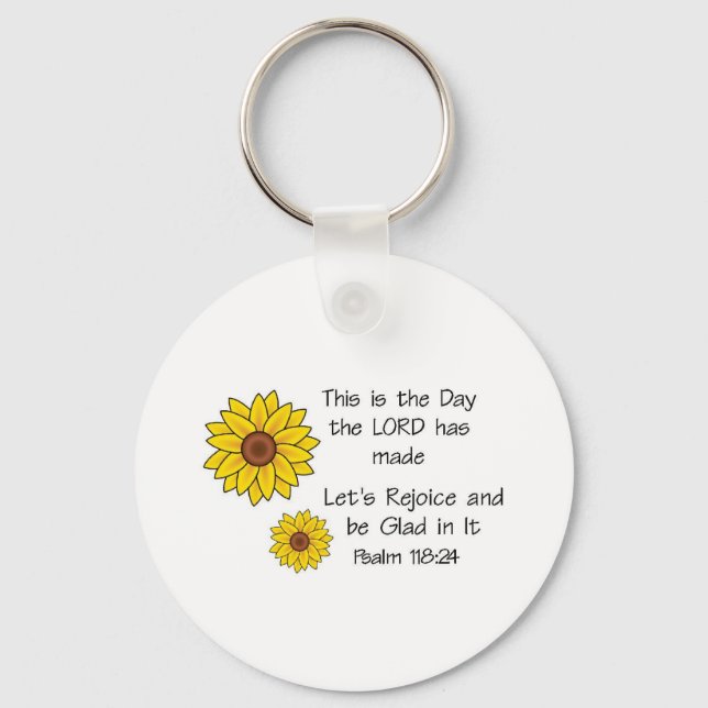 This is the Day Sunflower Keychain (Front)