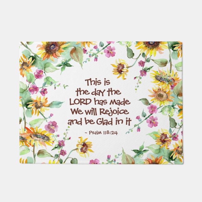 This is the Day the Lord has Made Psalm 118:24 Doormat (Front)