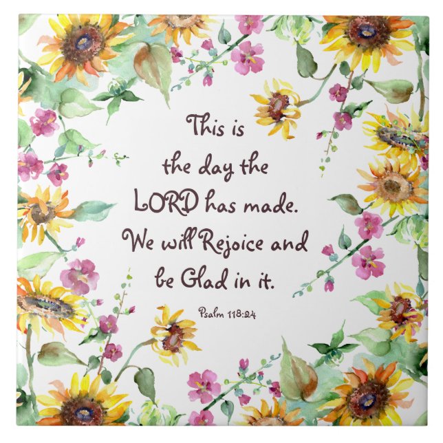 This is the Day the Lord has Made Psalm 118:24 Tile (Front)