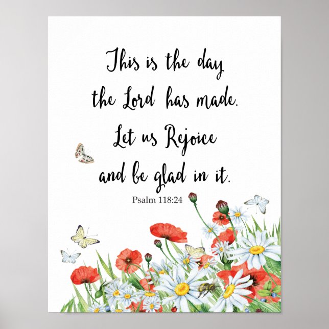 This is the day the Lord has Made Psalm Poster (Front)