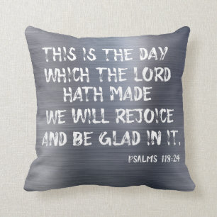 This is the day the Lord hath Made Bible Verse Throw Pillow
