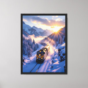 This Is the Last Train of Winter Canvas Print