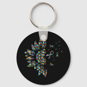 This is the perfect flower shirt gift for autism a keychain