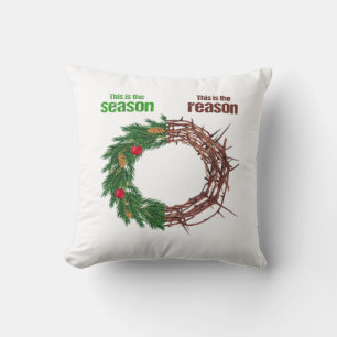 This Is The Season This Is The Christian Christmas Throw Pillow
