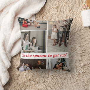 This is the season to get cozy Christmas family Throw Pillow