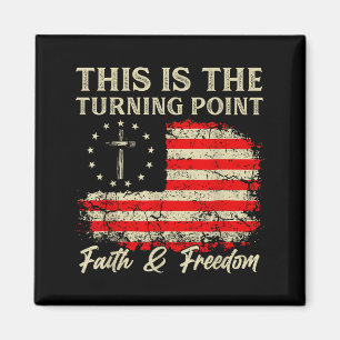 This Is The Turning Point Patriotic Christian Fait Magnet