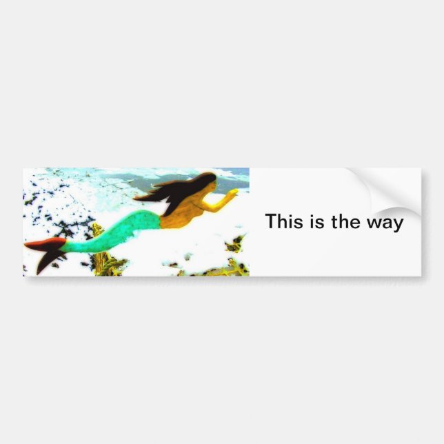 this is the way  mermaid sticker (Front)