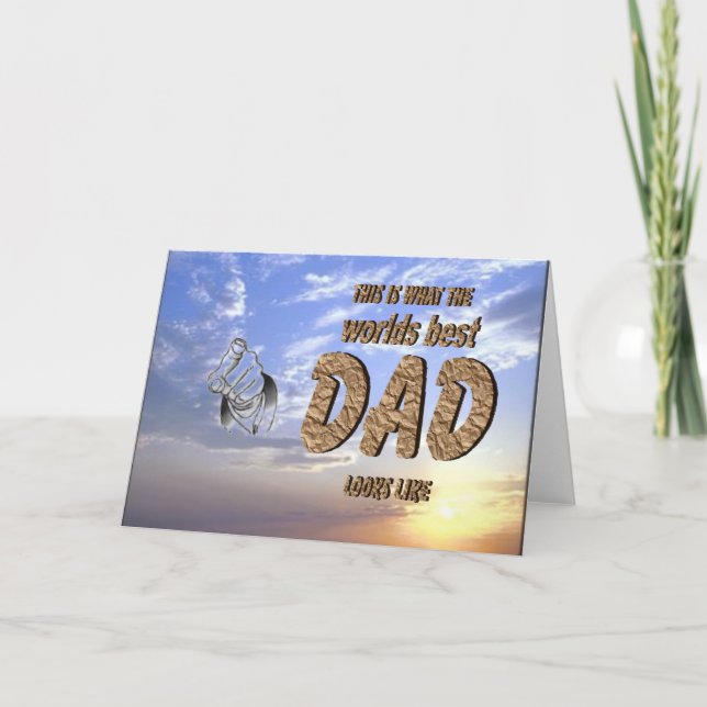 This is the worlds best DAD loks like Card (Front)
