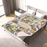 This is Us 40 Picture Photo Collage Vintage Cream Sherpa Blanket<br><div class="desc">Photo template sherpa blanket which you can customize with up to 40 different photos. The wording is lettered in skinny font typography and reads "This Is Us", which you are welcome to edit if you wish. The photo template is ready for you to add your pictures working left to right...</div>