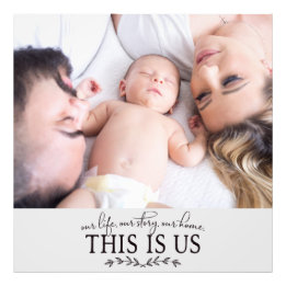 This is Us | Modern Father's Day Family Photo  Print