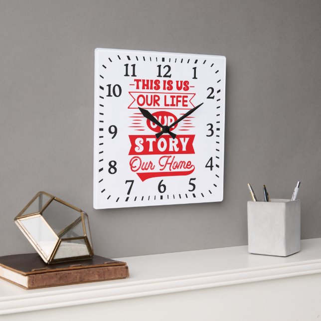This Is Us Our Life Story Square Wall Clock (Office)