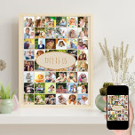 This is Us Photo Collage 40 Square Pictures Cream Poster<br><div class="desc">Photo template poster which you can customize with up to 40 different photos. The wording is lettered in skinny font typography and reads "This Is Us", which you are welcome to edit if you wish. The photo template is ready for you to add your pictures working left to right in...</div>
