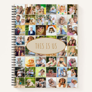 This is Us Photo Collage of 40 Pictures Cream Notebook