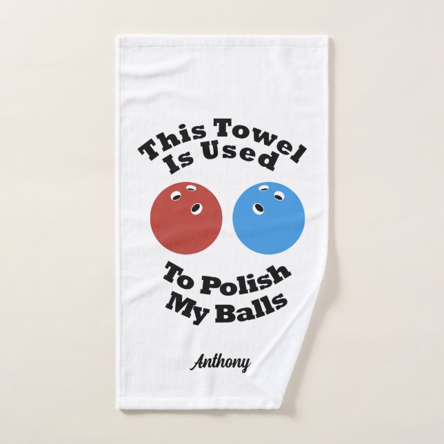 This Is Used To Polish My Balls Fun Bowling Hand Towel (Hand Towel)