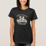 This Is What 58 And Blessed Looks Like 58th Birthd T-Shirt<br><div class="desc">This Is What 58 And Blessed Looks Like 58th Birthday</div>