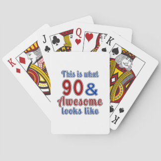 This is what 90 and awesome look like playing cards