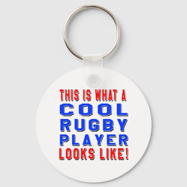 This Is What A Cool Rugby Player Looks Like Keychain (Front)