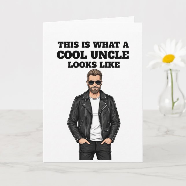 This Is What a Cool Uncle Looks Like Card (Small Plant)