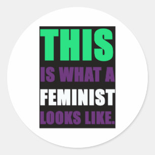 This is What A Feminist Looks Like Classic Round Sticker