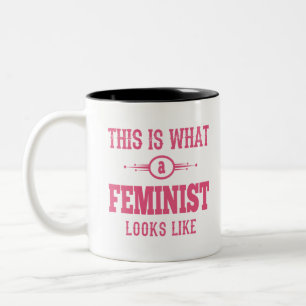 This is What A Feminist Looks Like Two-Tone Coffee Mug