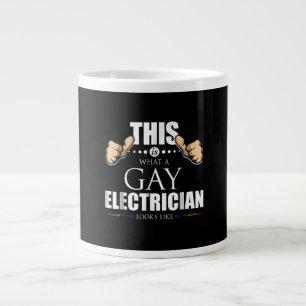 This Is What A Gay Electrician Looks Like LGBT Large Coffee Mug