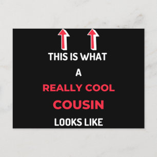 This Is What A Really Cool Cousin Looks Like Holiday Postcard