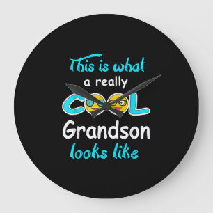 This Is What A Really Cool Grandson Looks Like Large Clock