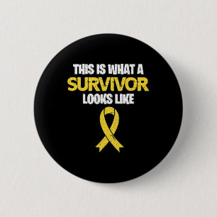 This Is What A Survivor Looks Like Childhood Cance 2 Inch Round Button