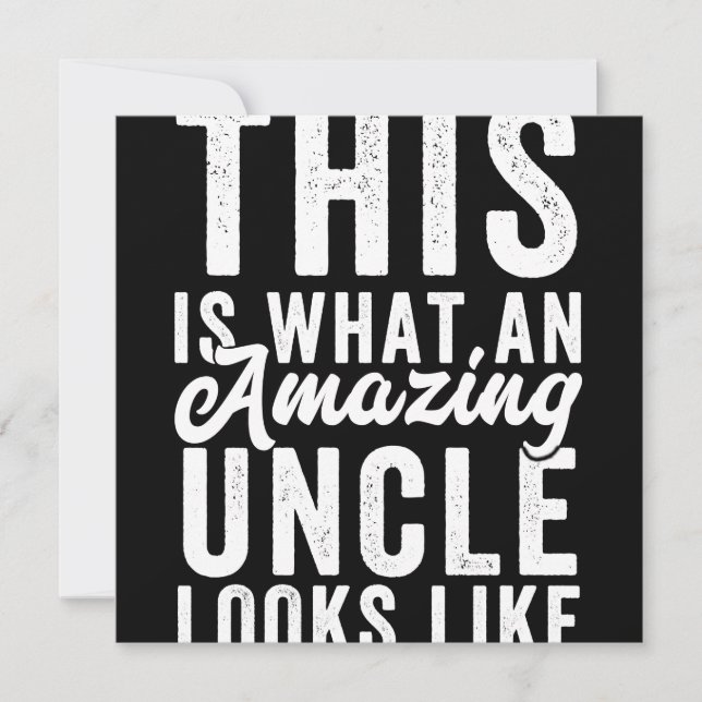 This is What an Amazing Uncle Looks Like Save The Date (Front)