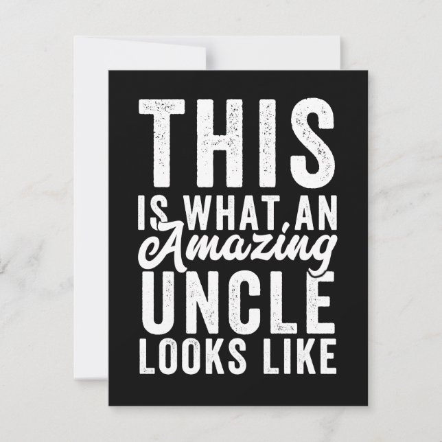 This is What an Amazing Uncle Looks Like Save The Date (Front)