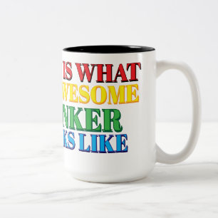 This is What an Awesome Banker Looks Like  Two-Tone Coffee Mug