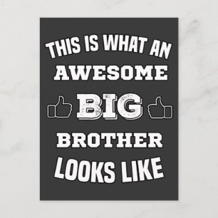 this is what an awesome big brother looks like postcard