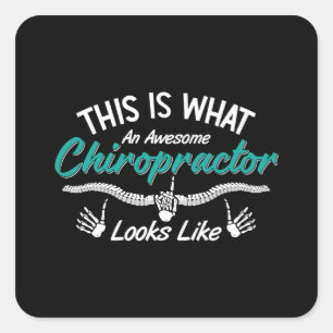 This Is What An Awesome Chiropractor Chiropractic Square Sticker