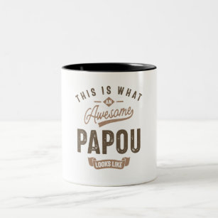 This is What an Awesome Papou Looks Like Two-Tone Coffee Mug