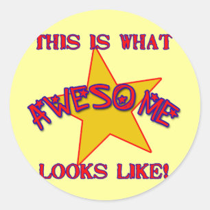 This is What Awesome Looks Like! Classic Round Sticker