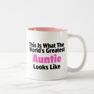 This Is What The World's Greatest Auntie Looks  Li Two-Tone Coffee Mug