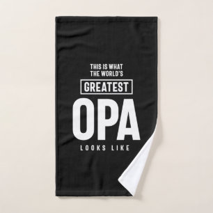 This Is What The World's Greatest Opa Looks Like Hand Towel