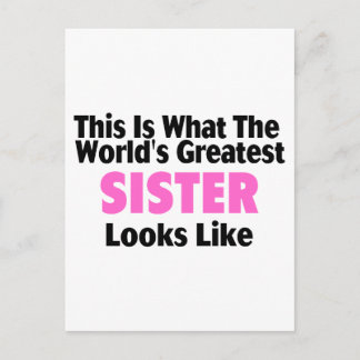 This Is What The World's Greatest Sister Looks Lik Postcard
