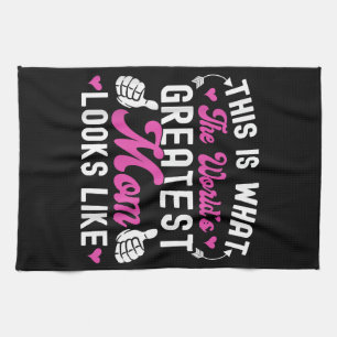 This Is What World's Greatest Mom Looks Like Mothe Kitchen Towel