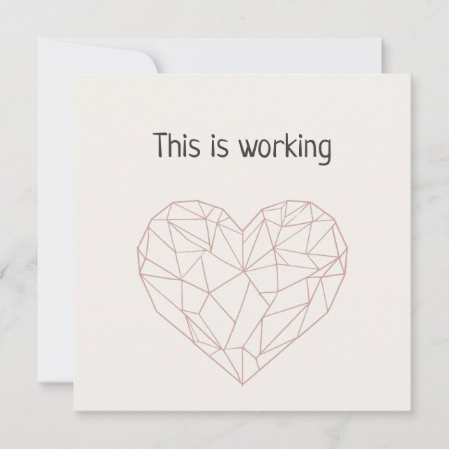 This is working holiday card (Front)