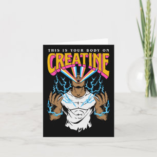 This Is Your Body On Creatine Workout Gym Birthday Card