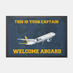 This Is Your Captain Welcome Abroad  Doormat