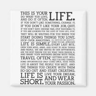 "THIS IS YOUR LIFE" fridge magnet