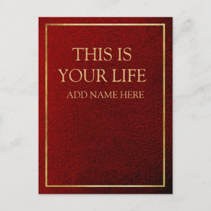 This is Your Life Funny Parody Personalized Postcard