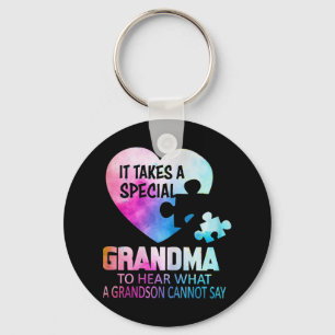 This 'It Takes a Special Grandma to Hear What a Gr Keychain