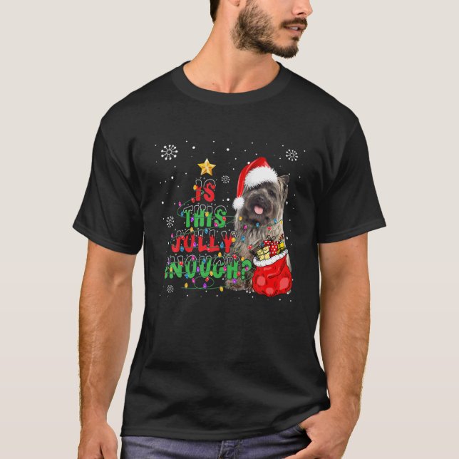 This Jolly Enough Cairn Terrier Dog Merry Christma T-Shirt (Front)