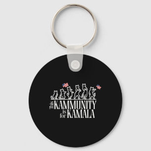 This Kammunity Is For Kamala Patriotic Cats Americ Keychain