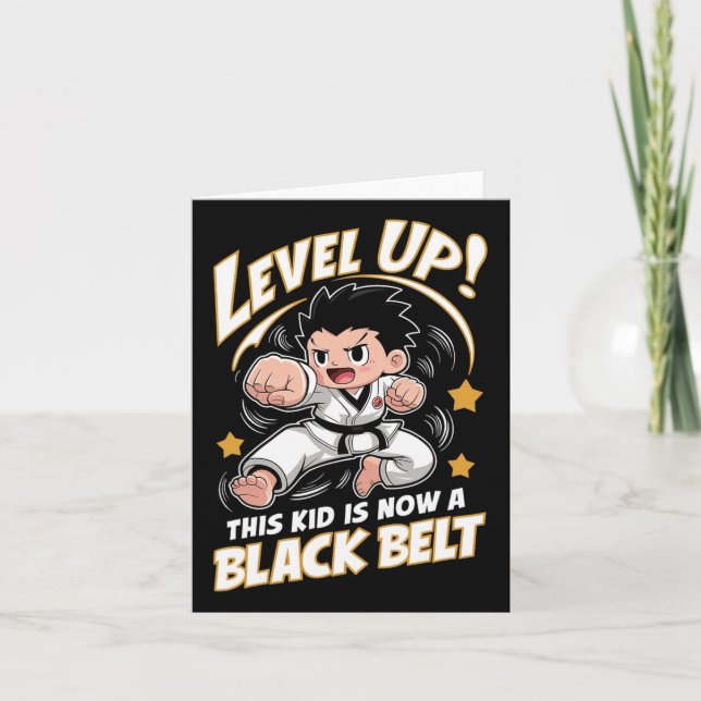 This Kid Is Now A Black Belt Karate Hapkido Award  Card (Front)