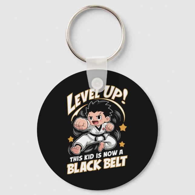 This Kid Is Now A Black Belt Karate Hapkido Award  Keychain (Front)